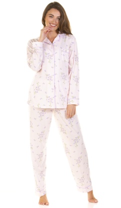 La Marquise Primrose In Bloom Cotton Rich Long Sleeve Pyjama